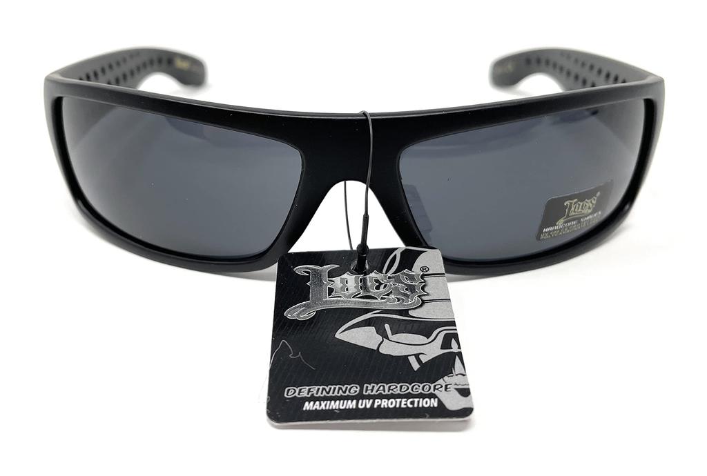 Locs Mad Dog Hardcore Gangster Cholo Narrow Rectangular Black Sunglasses, Color