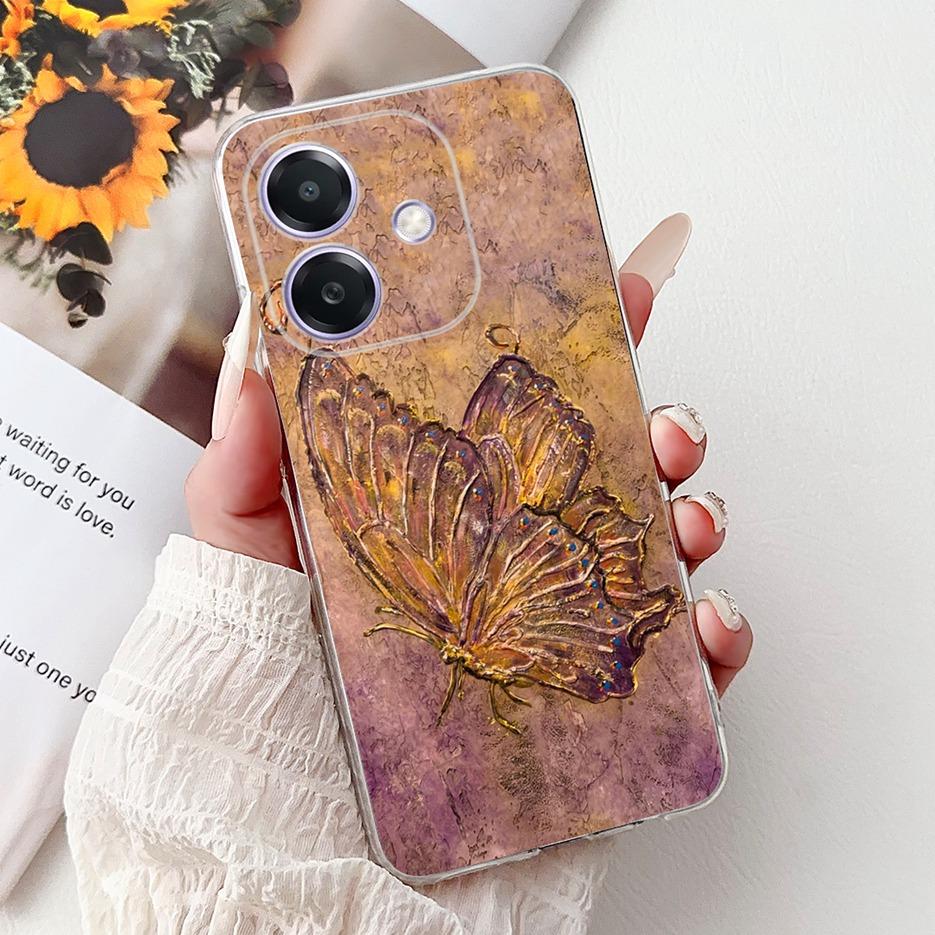 For Oppo A3 A3x 4G Case CPH2641 Luxury Fashion Painted Cover Clear Silicone Phone Case For Oppo A3x OppoA3 OppoA3x 4G Soft Shell