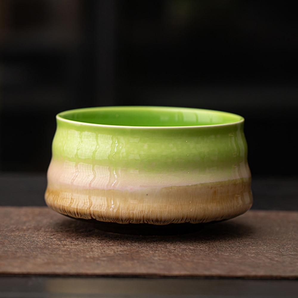 Ceramic Matcha Bowl Smooth Large Capacity Tea Salad Soup Bowl High Temperature Resistant Green Tea Maker Cup