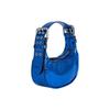 By Far Soho 19 Metal Buckle Textured Goat Leather Mini Handbag Women handbag Blue 23CRMNSSBUFLGSMA