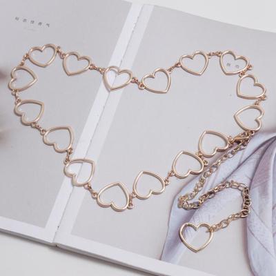 105cm Waistband Pants Classic Waist Chain Love Heart Hollow Girdle For Women Hip Hop Style Fashion Fine Waist Belts 2025 Trendy