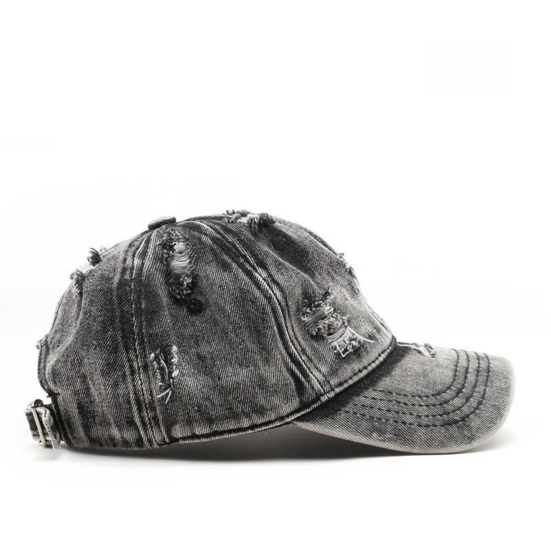 Cotton Denim Baseball Cap With Curved Brim Waterproof Breathable Sun Hat For Outdoor Activities