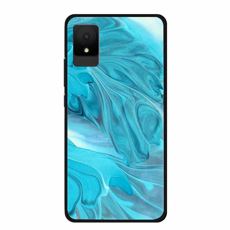 Für TCL 505 Handyhüllen Rückabdeckung Für TCL 502 Schwarzer Rand Silikon TPU Funda für TCL505 Marmor Weiche Hülle Bunte Hülle Bumper
