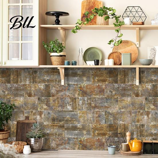 Diy Home Renovation Supplies 16Pcs Peel And Stick Backsplash Tile, Waterproof Wall Stickers, Removable Moisture Proof Covering Panels, Self