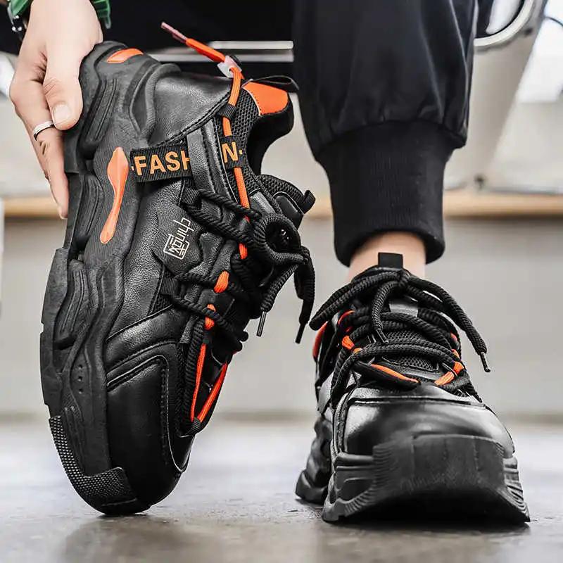 Fashion Flatform Round Nose White Wedding Shoes Heels Genuine Mens Shoes Mens Casual Dress Shoes Sneakers Sport Zapato Cosplay