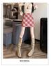 Korean Style Retro Plaid High-Waist Wool A-Line Skirt for Women - 2024 Autumn/Winter Collection