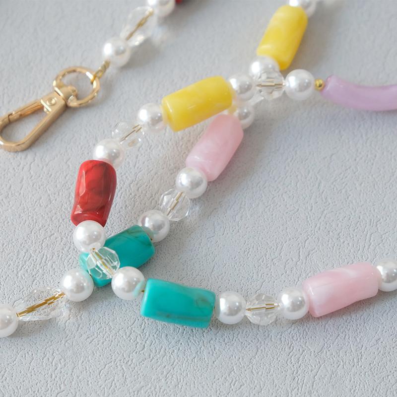 New Fashion Woman Bag Accessory Detachable Candy Beaded Chains Cute Acrylic Luxury Strap Women Elegant Bag Shoulder Handle Chain