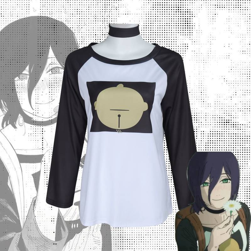 Chainsaw Man Reze T Shirt Cosplay Costume With Polyester Fabric For Anime Conventions