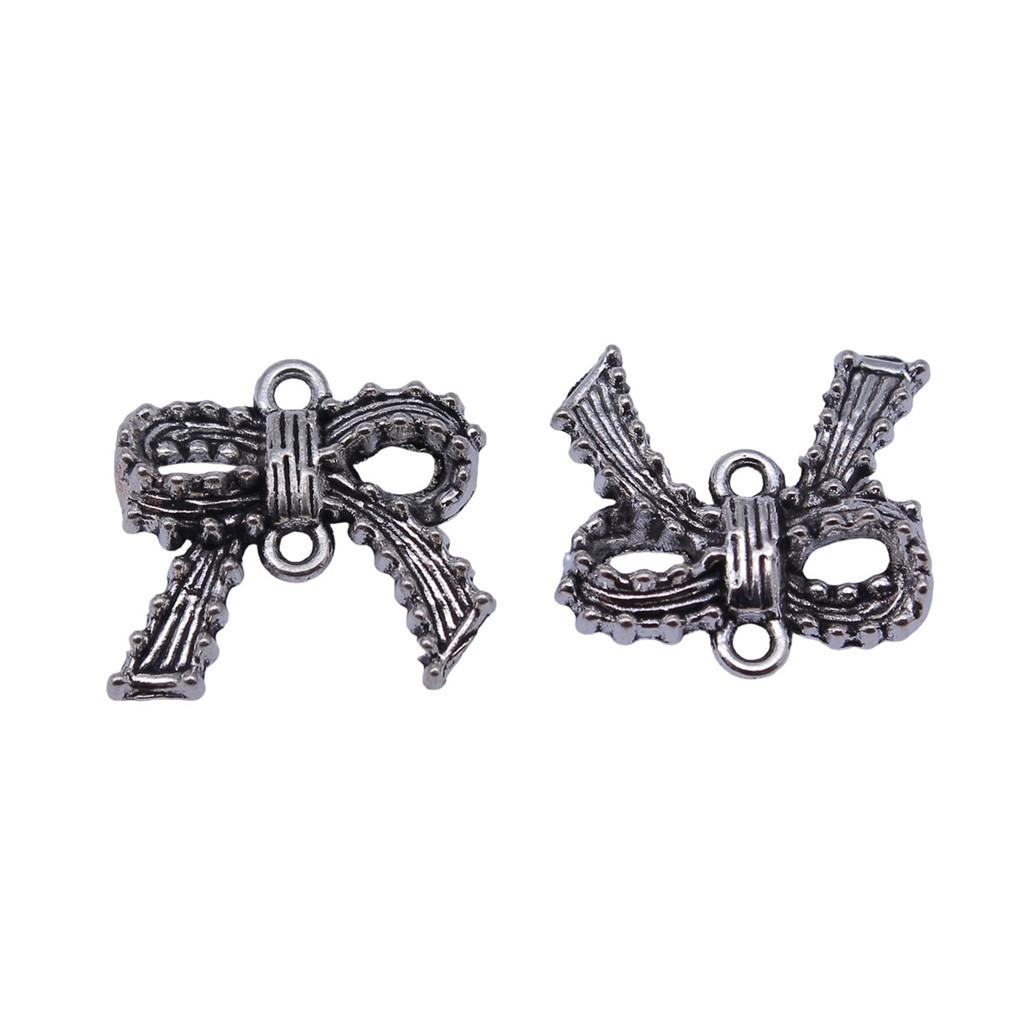 Double Hole Bow Connectors Cute Ribbon Charms For Earring And Bracelet Making