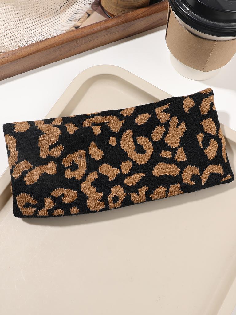 Leopard Print Accessories Yoga Hairband Hair Band Hair Bandeau Stretchy Elastic Gym Sports Fabric For Women Girls