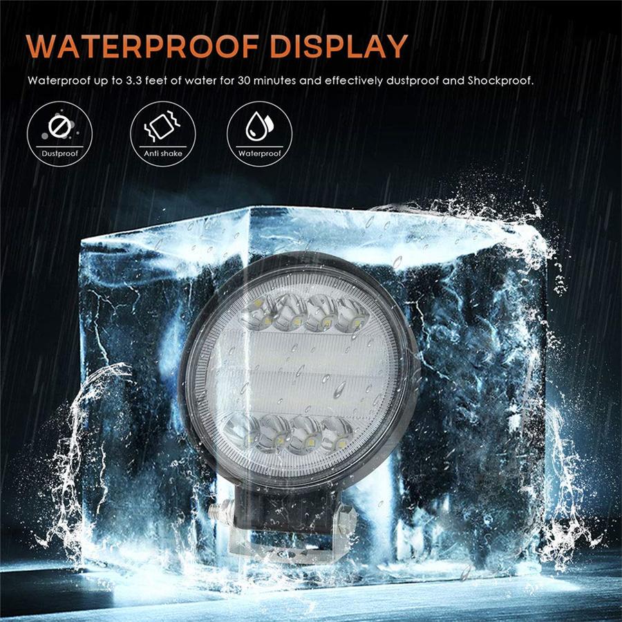 4 Inch 300W 30000LM 6000K Round LED Work Light Spot Driving Lamp Headlight Offro