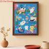 DIY 5D Diamond Art Kit Cute Cartoon Cats Life Pattern Sparkling Rhinestone Canvas for Bedroom Living Room Decor Wall Art Gift 16x20 Inches