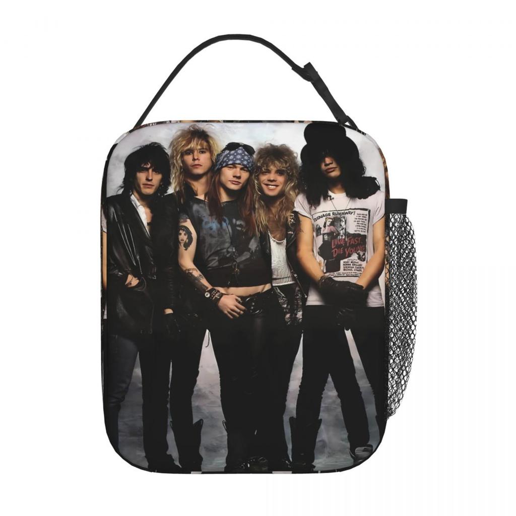 Guns N Roses Band Lunch Bag Retro Lunch Box School Portable Thermal Lunch Bags Graphic Cooler Bag