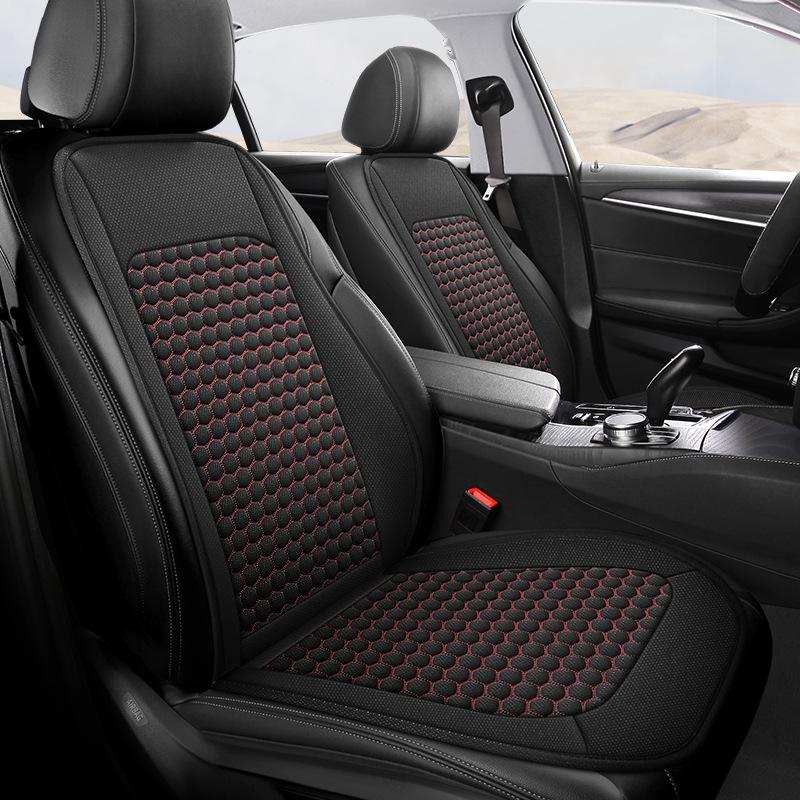 Linen Car Seat Cushion with Backrest for All Seasons