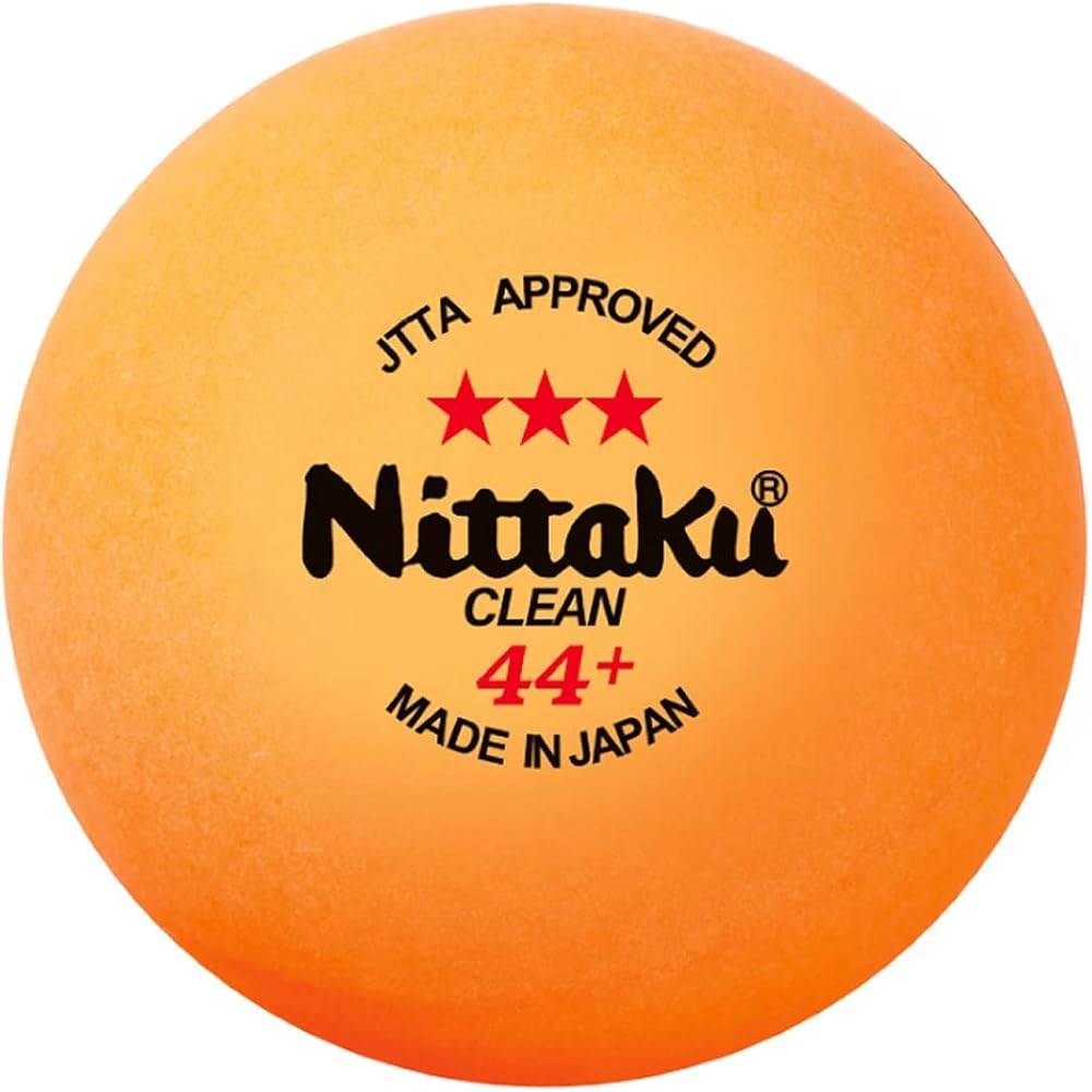 Nittaku Large 3-Star Clean Table Tennis Balls Antibacterial 44mm 1 Dozen
