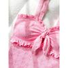 S - XL Floral Print Strapless Ruffled Frill Female Swimwear One Piece Swimsuit Women Monokini Bow Knotted Bathing Suit Swim Lady