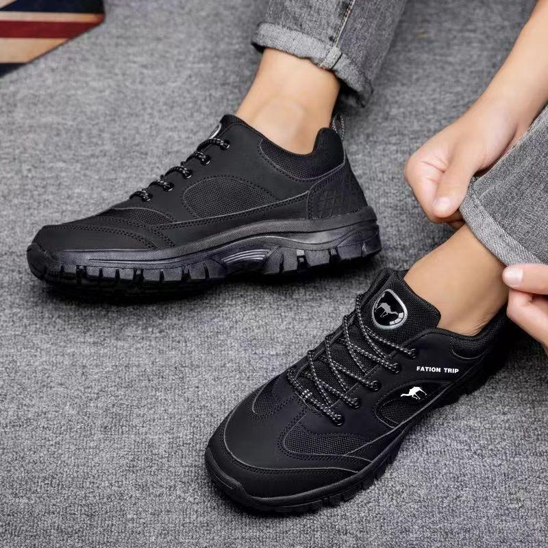 Outdoor Large Size Men's Hiking Shoes Fashion Lace-up Casual Sneakers Mesh Lightweight Non-slip Work Shoes Designer Men's Shoes