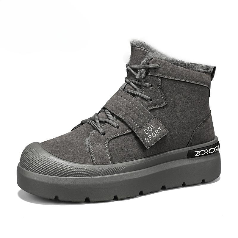Men's Boots Outdoor Sports High Top Boots Comfortable 2025 New Trend Platform Shoes Retro Plush Warm Non-slip Botas Para Hombre