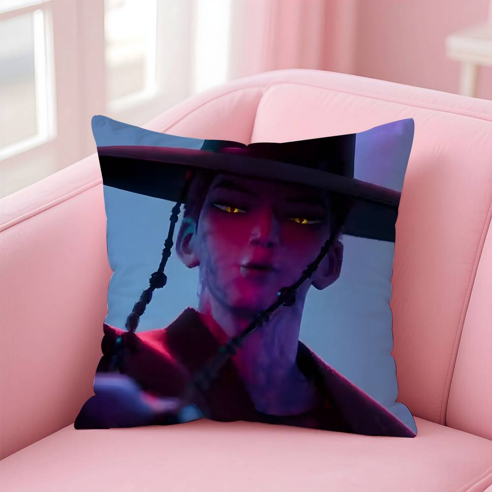 Saja Boys Kpops D-Demon H-Hunters Pillow Case Pattern Printed Pillowcase For Living Room Sofa Cushion Cover & Bedroom Decor