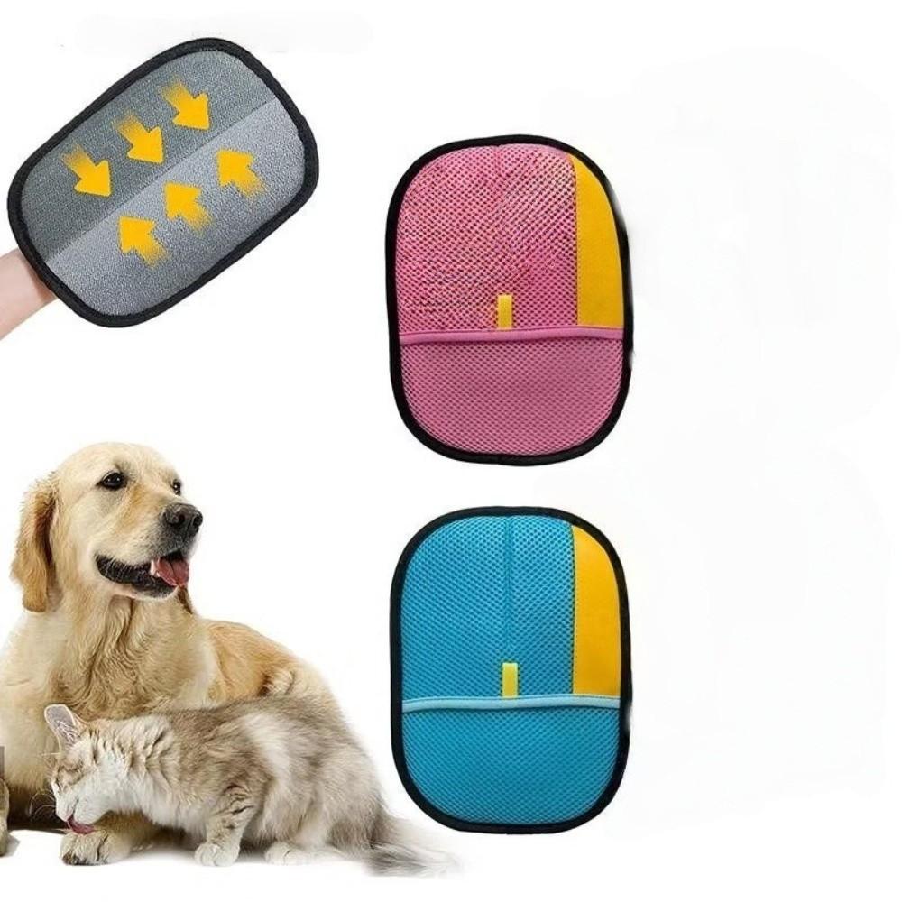 Mesh Cloth Pet Grooming Glove Soft Static Fur Remover Glove Pet Hair Removal Glove  Home Cleaning