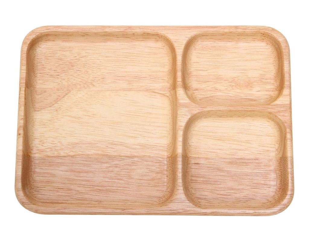 Fujiboeki Bonheur Rectangle Lunch Plates, Natural, 24cm Wide x 17cm Deep, Set of 6, 24391