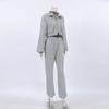 Womens Soft Fleece-Lined Long Sleeve Hoodie Elastic Waist Pants Set Casual Sporty Outfit Daily Wear