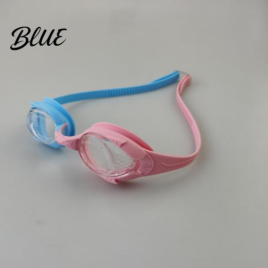 PC Lenses Goggles Kids Swim with Eyelashes Waterproof No Leakage Anti-Fog UV Adjustable Headband Protection Clear Lens Boys Girls Silicone Swimming