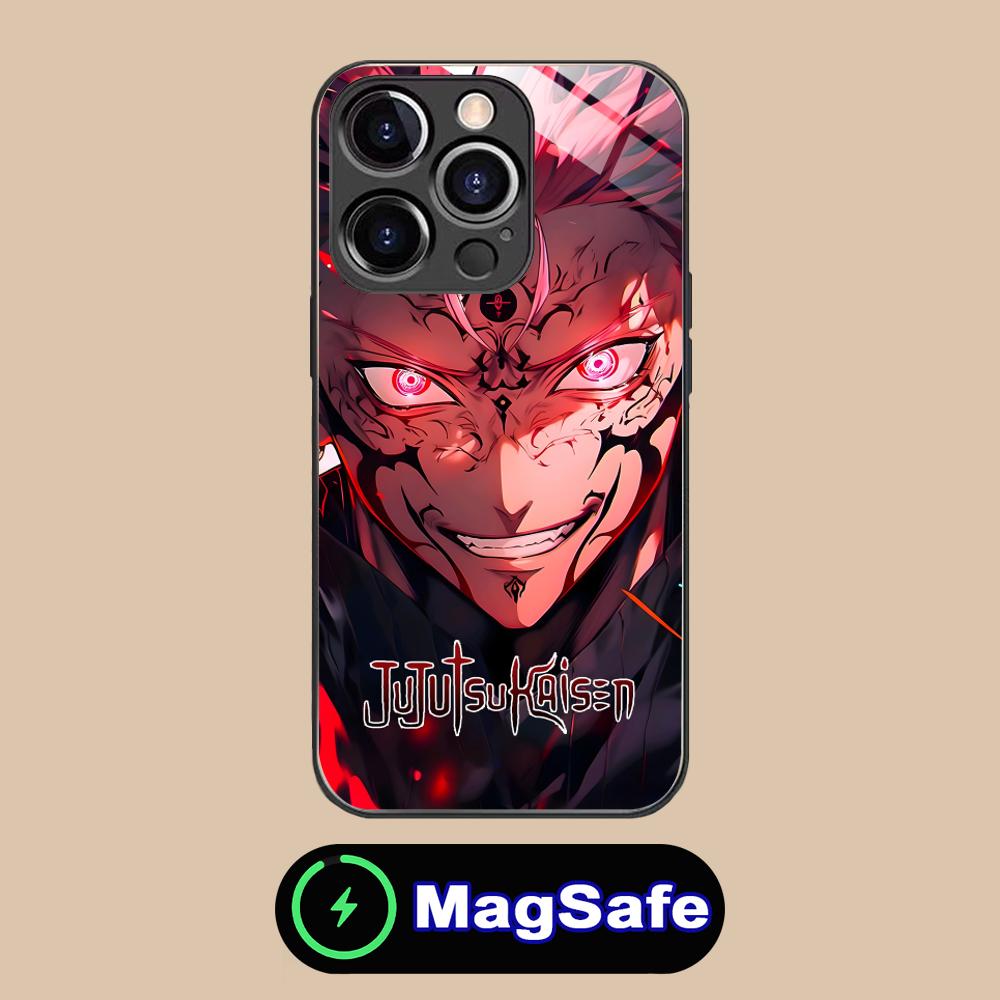 Jujutsu Kaisen Sukuna Mobile Phone Case for iPhone 17 16 15 14 13 12 11 Pro Max Plus Mini MagSafe Glass Colour Cover Cover