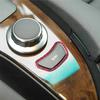 Carbon Fiber Car Center Control MENU Button Frame Decorative Sticker For BMW 5 Series E60 520 525li 2005-10 Interior Accessories