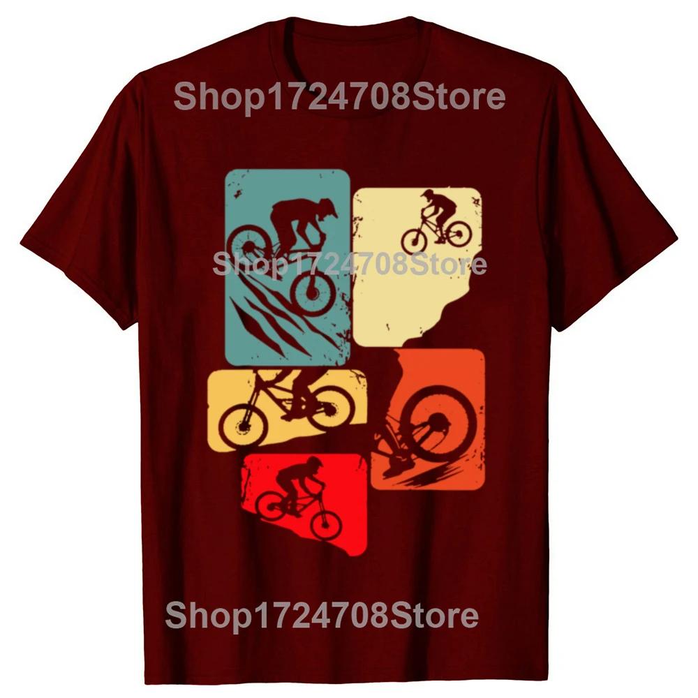 Funny Mountain Bike Downhill MTB Biking Cycling Biker Tshirts Men Fashion Casual Tshirt 100 Cotton Loose Oversized T Shirt