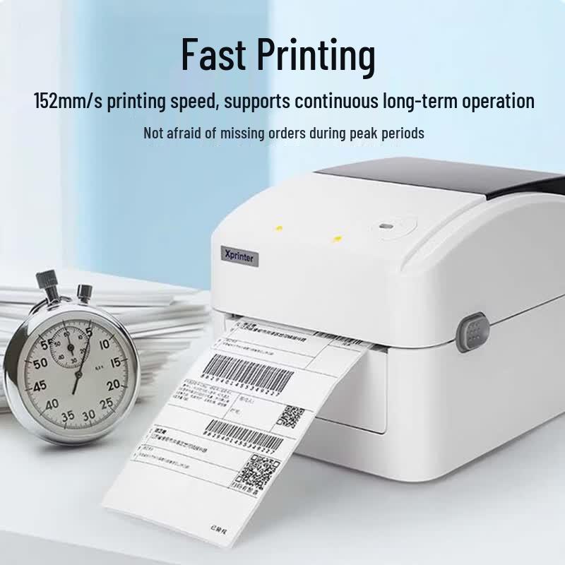 Xprinter XP-420B Bluetooth Thermodrucker für Barcode-Etiketten CN-Stecker (Adapter enthalten)