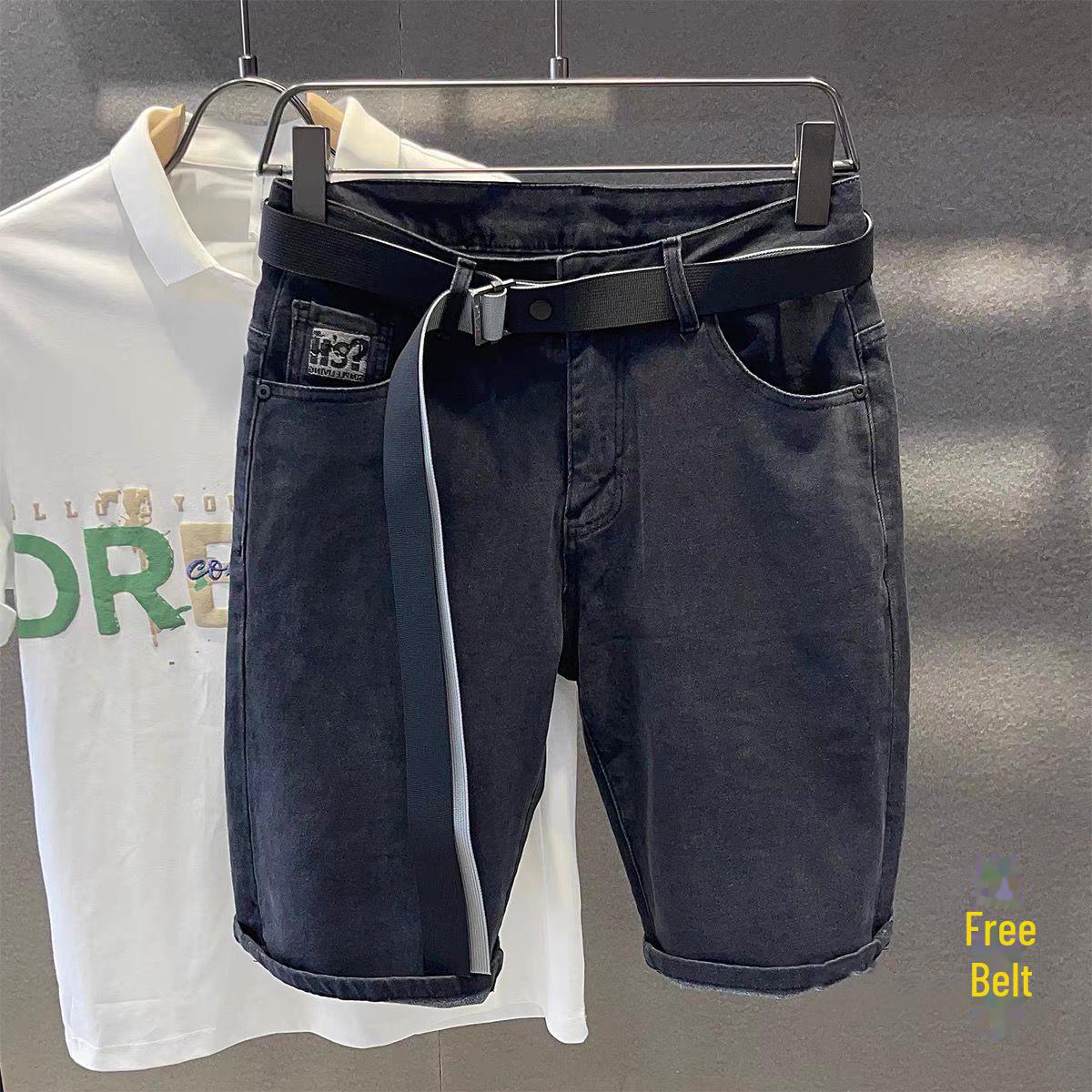 

Мужские повседневные шорты из эластичного денима высшего качества — легкие, свободного кроя, средней длины, прямого покроя 28 (90-105 lbs)