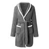 Women's Winter Warm Fuzzy Hooded Bathrobe Hooded Pajamas Plush Bathrobe for Women