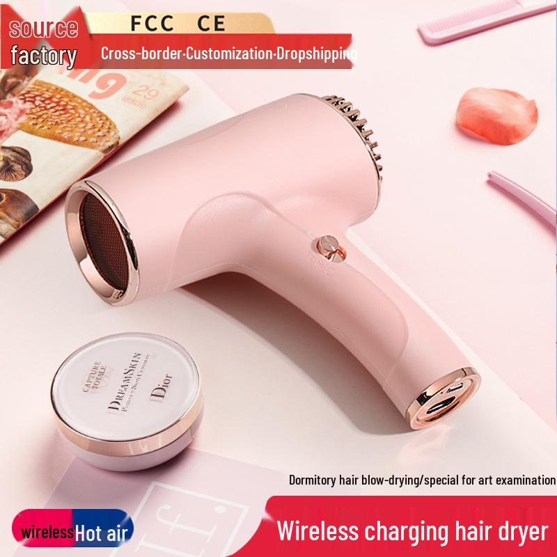 High-Power Rechargeable Hair Dryer with Quick-Drying & Negative Ion Technology for Cold & Hot Air
