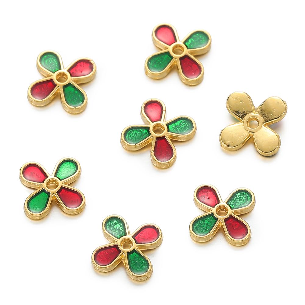 10pcs/lot Metal Loose Spacer Beads Flowers Caps For DIY End Spacer Charms Necklace Bracelets Earring Jewelry Making Craft