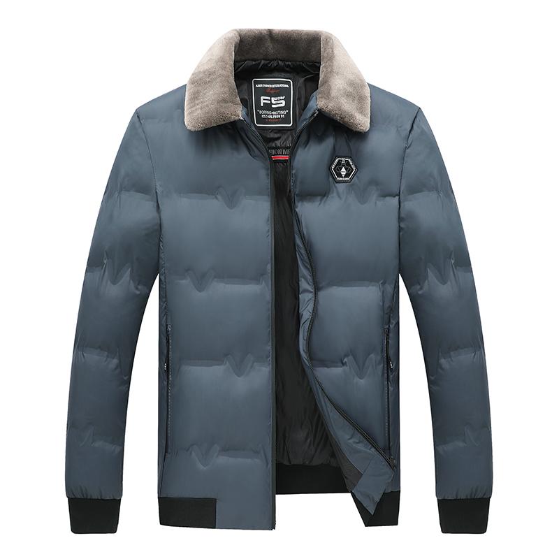 Winter Middle-aged and Elderly Fathers' Cotton Coat New Cold-proof Thickened Men's Fur Collar Coat