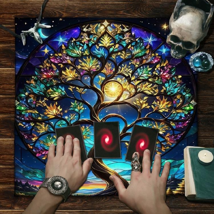 Quadratische Altar Dekorationen Tarots Tischdecke Hexerei Divination Tischdecke Multifunktionale Tarots Karten Tisch Abdeckung