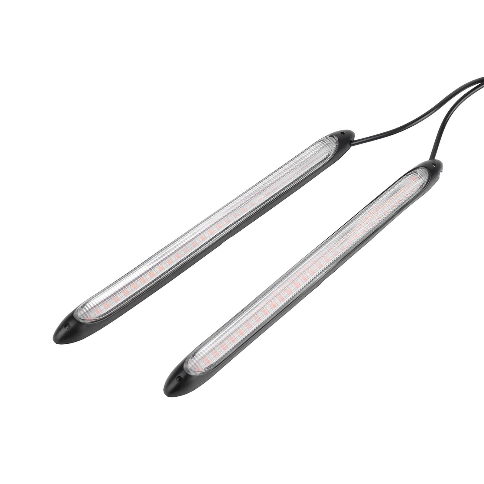 

2 шт. светодиодные полосы указателей поворота двухцветные белые желтые высокой яркости дневные ходовые огни