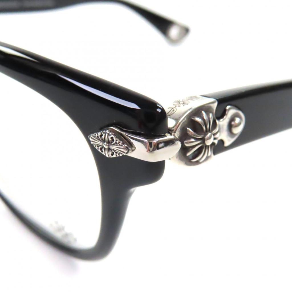 Tolle CHROME HEARTS Brille GUT GEFÄDELT schwarzer Kunststoff Herren Gebraucht
