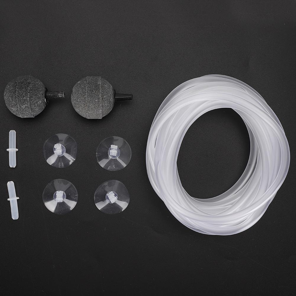 Aquarium Oxygen Pump Accessory Kit Bubble Stone Hose Suction Cup Holder Valve Aerartion Device for Fish
