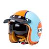 High-Quality Retro Motorcycle Half Helmet with Built-In Goggles for Men and Women