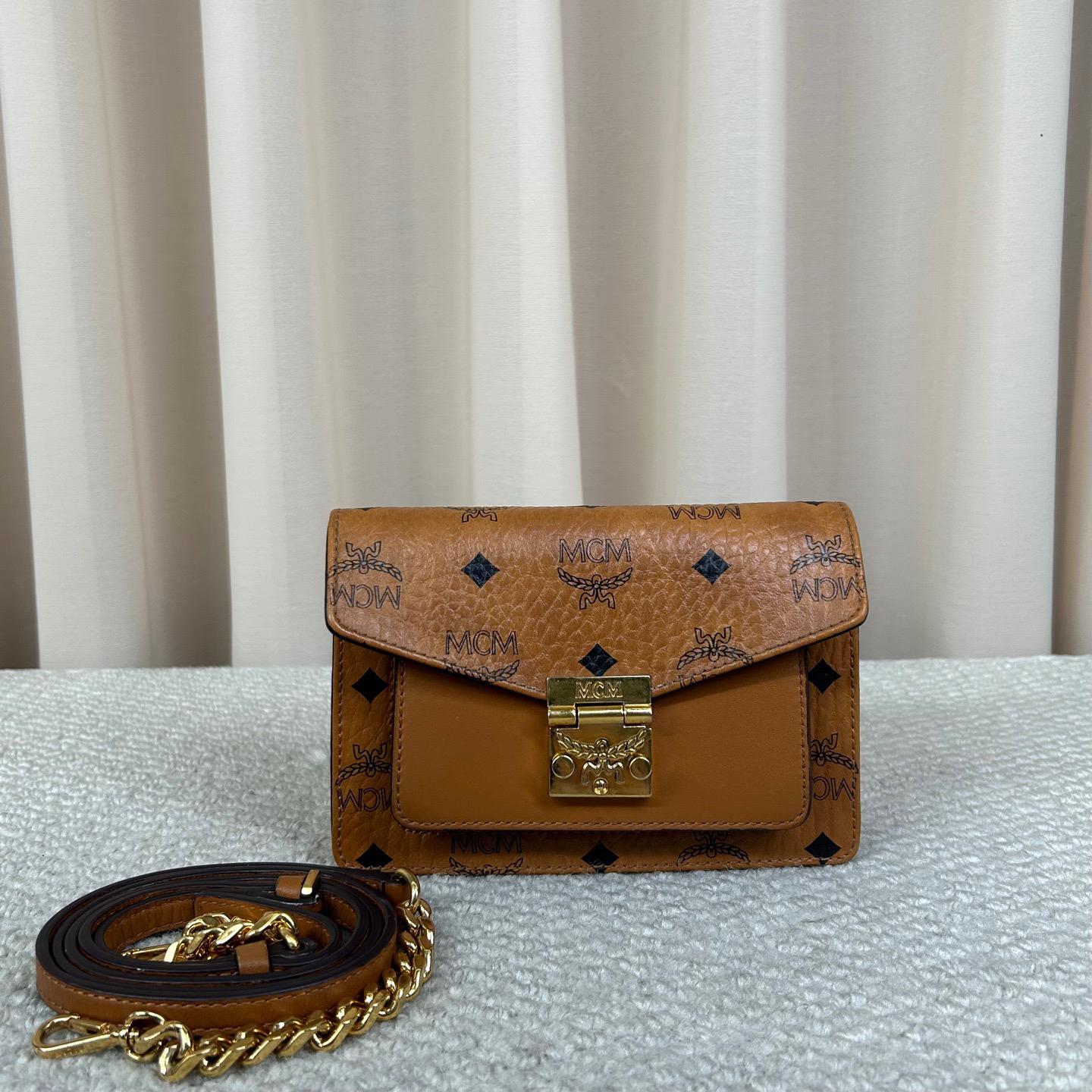 [Pre-Owned] Patricia Visetos Monogram Metal Chain Mini Waist Bag - Very Good #12HAN2S ONE SIZE