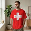 Tricou Bărbați Elvețian Vintage Steag Cruce Elveția Europa Bumbac Merch Umor Mânecă Scurtă Gât Rotund