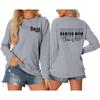 Ladies Fashion Casual Long Sleeve Halloween 3d Simulation Embroidery Printed Crew-Neck Hoodie Top