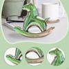Ceramic Rocking Horse Statue Sculpture Electroplating Figurine for Table Centerpiece