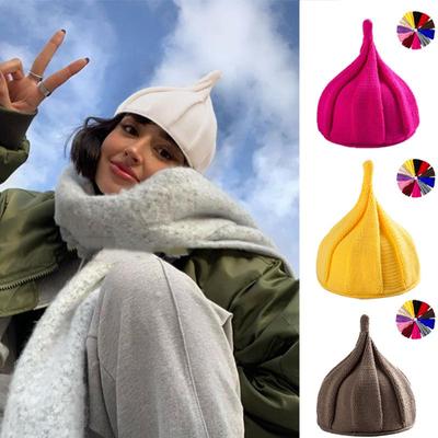Acrylic Knitted Women Girls Baby Knit Beanies Bonnet Winter Fashion Warm Beanie Hats Unisex Adult Cover Head Cap