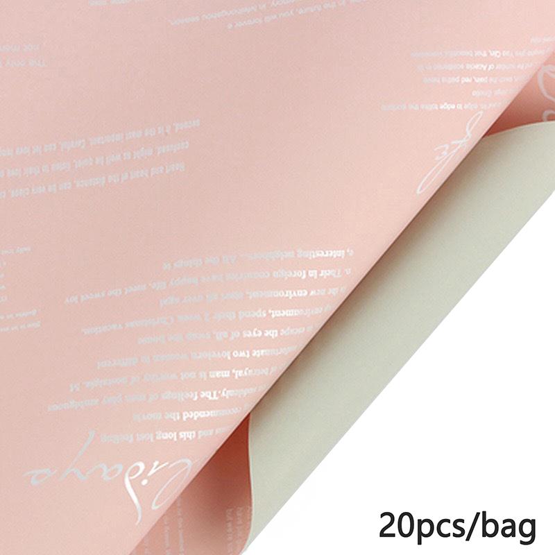 20 Pcs Flower Wrapping Paper, Waterproof Florist Bouquet Paper, Diy Crafts