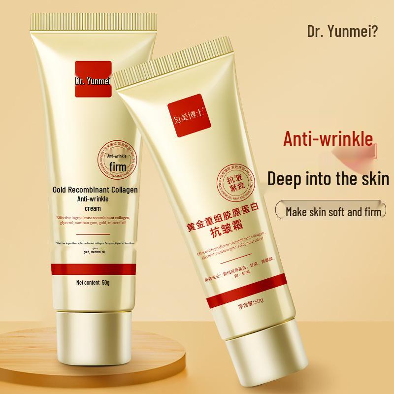 Yunmei Doctor Gold Collagen Anti-Wrinkle Cream: Soothes Dry Lines, Moisturizes, Firms, and Brightens.