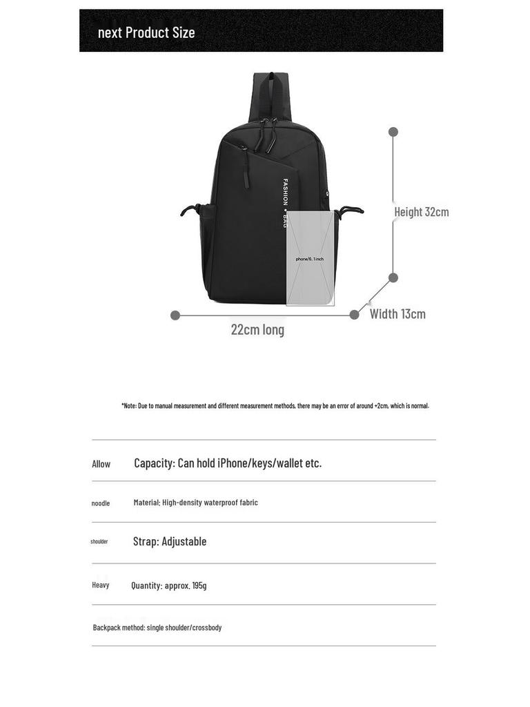 Men's Multifunctional Crossbody Chest Bag - Leisure Sports Shoulder Backpack