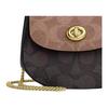 Coach Turnlock 12 Mini Shoulder Bag Women Shoulder Bag Gold Brown CZ474-IMXI8